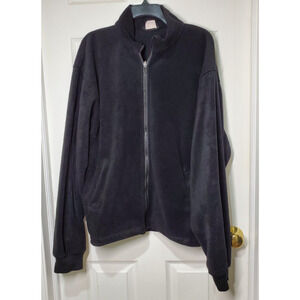 United Black Full-Zip Fleece Jacket – Warm Workwear Outerwear Size XL / 2XL